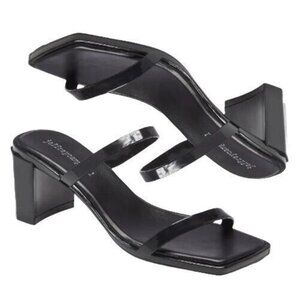 Jeffrey Campbell Jamm-3 Heeled Sandals Size 10 Jelly Strappy Block Heel Open Toe